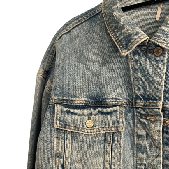 Free People Jean Jacket Large - Picture 2 of 11